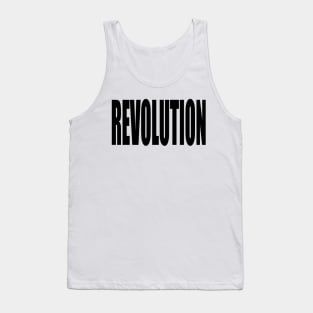 Revolution (Black Block Text) Tank Top